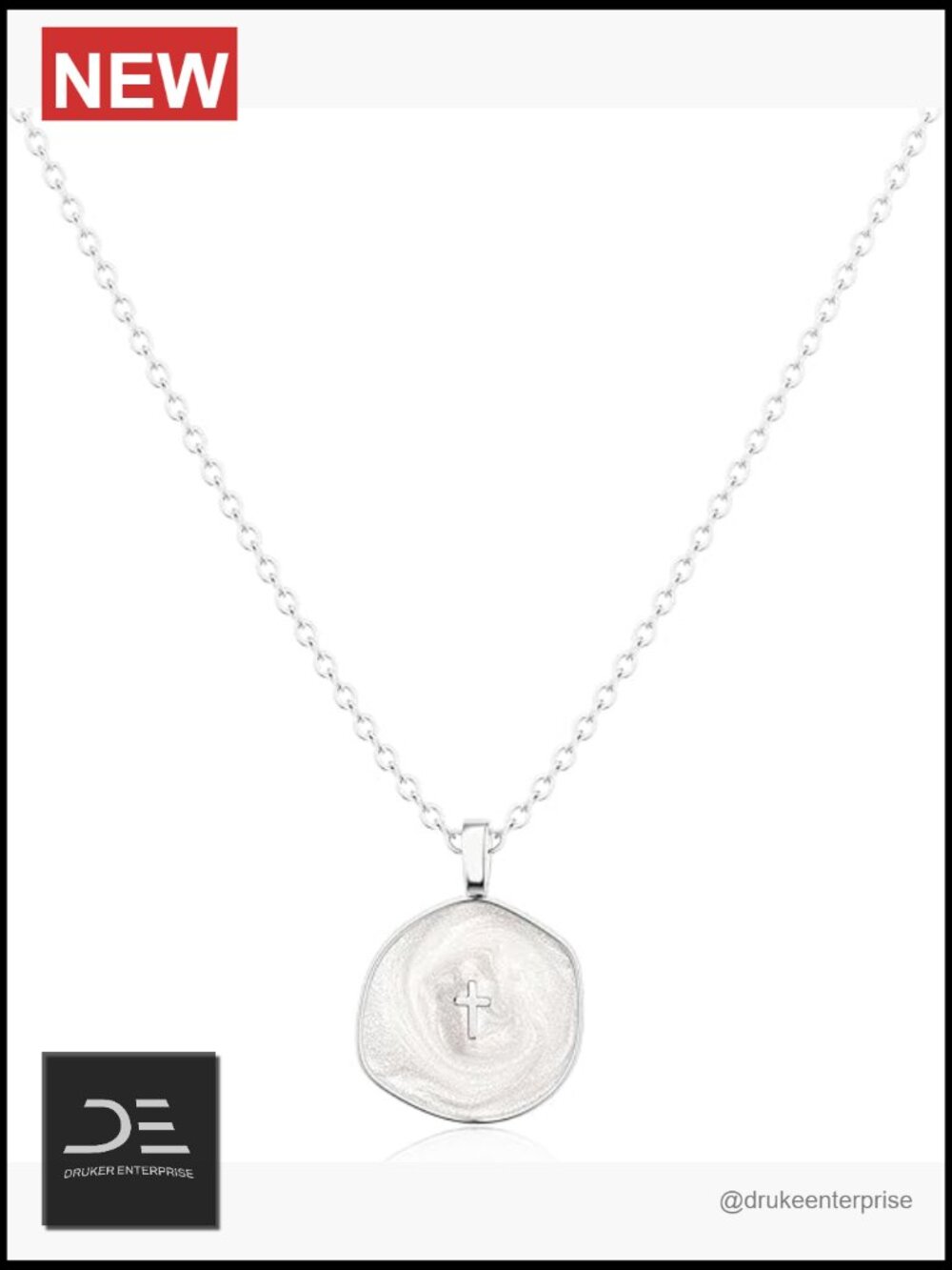Dainty 14k Gold Plated Cross Pendant Necklace with Cubic Zirconia